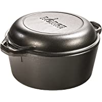 Los mejores  - LODGE Cacerola Doble Redonda c-Asas 25cm INLODGE.L8DD3- 5 quarts- Inoxidable- Cast Iron